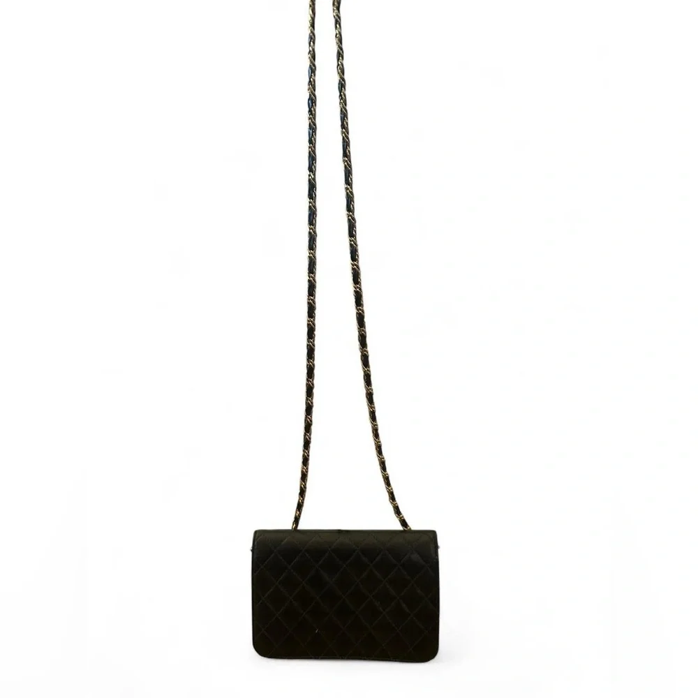 Jay Herbert NY Vintage Quilted Chain Crossbody Navy
